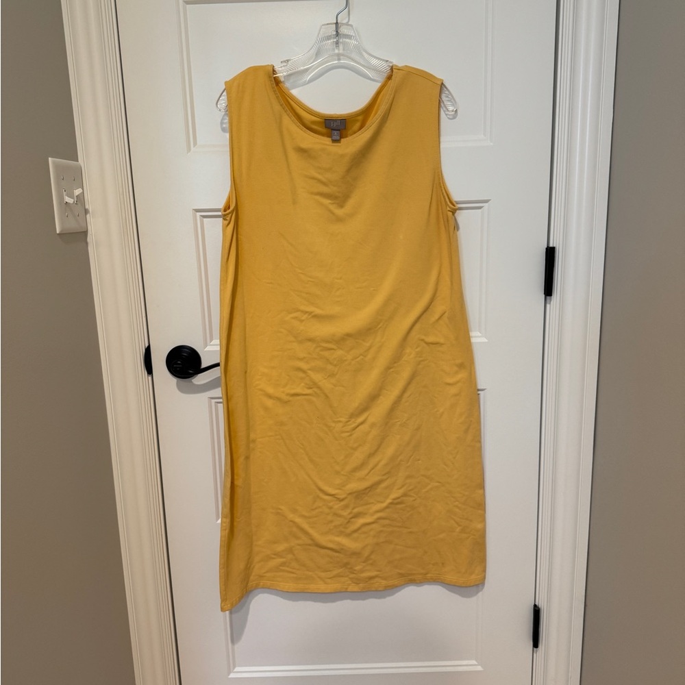 J. Jill sleeveless yellow shift dress